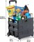 Collapsible Ultra-Slim Pack-N-Roll, 2 Wheel Utility Cart , With Telescopic Handle - Super Strong up to 80 Lbs Load Capacity, Black